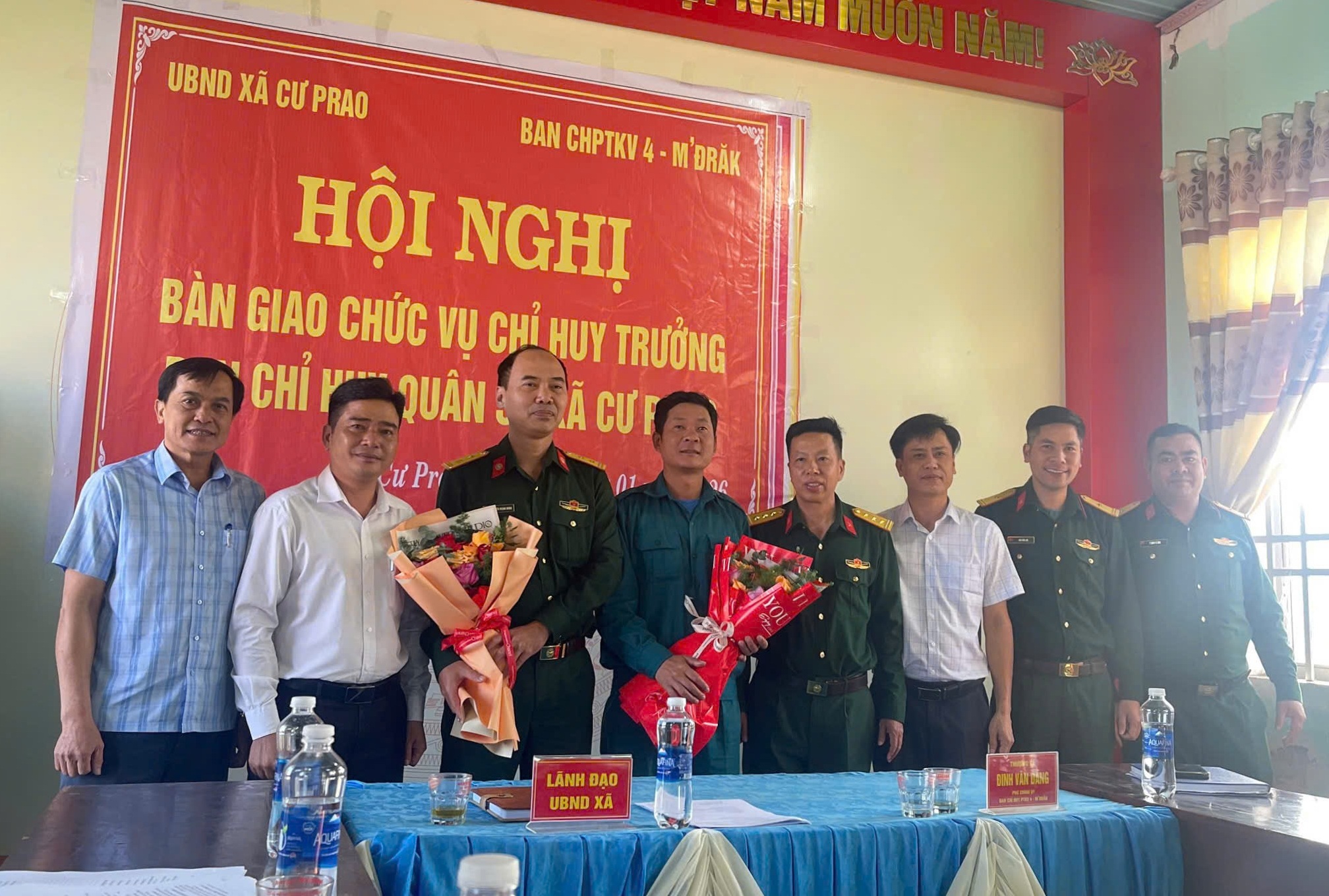 Hội nghị bàn giao chức vụ Chỉ huy trưởng Ban Chỉ huy Quân sự xã Krông Nô