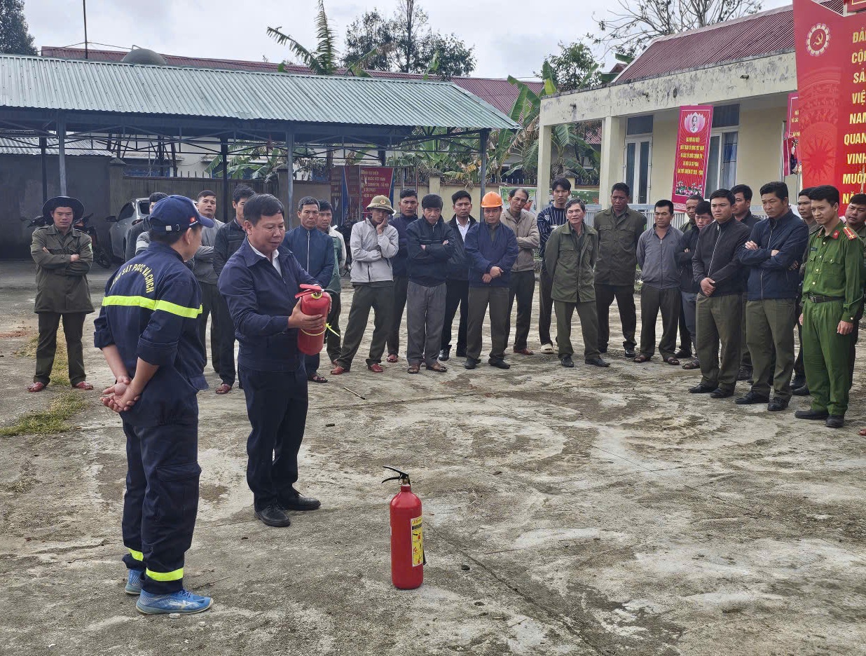 Xã Krông Nô tổ chức tập huấn kiến thức pháp luật về phòng cháy, chữa cháy và cứu nạn, cứu hộ năm 2026
