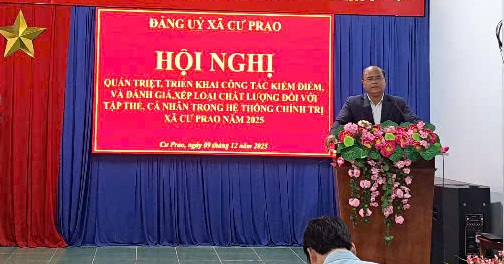 Đảng ủy xã Krông Nô triển khai công tác kiểm điểm, đánh giá và xếp loại chất lượng trong hệ thống chính trị năm 2025