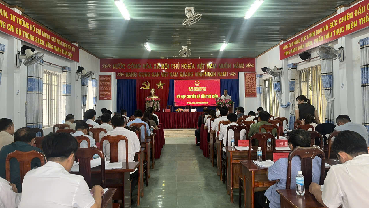 Hội đồng nhân dân xã Krông Nô tổ chức Kỳ họp chuyên đề lần thứ Chín, HĐND xã khóa VI, nhiệm kỳ 2021 - 2026