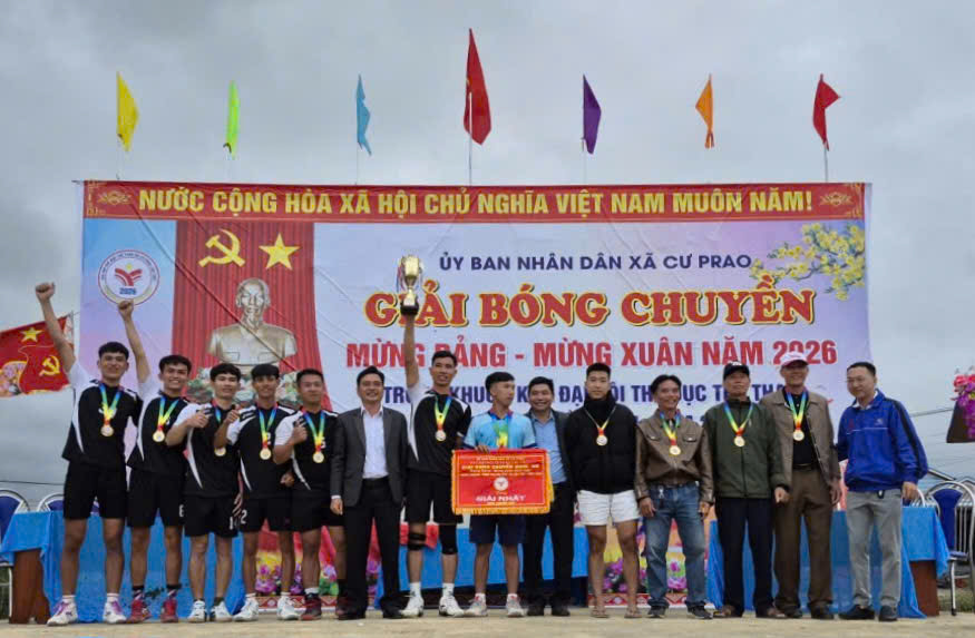 Xã Krông Nô bế mạc Giải bóng chuyền “Mừng Đảng – Mừng Xuân” năm 2026