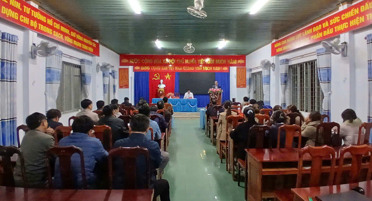 Xã Krông Nô tổ chức hội nghị lấy ý kiến cử tri nơi công tác đối với người ứng cử đại biểu HĐND xã nhiệm kỳ 2026 – 2031